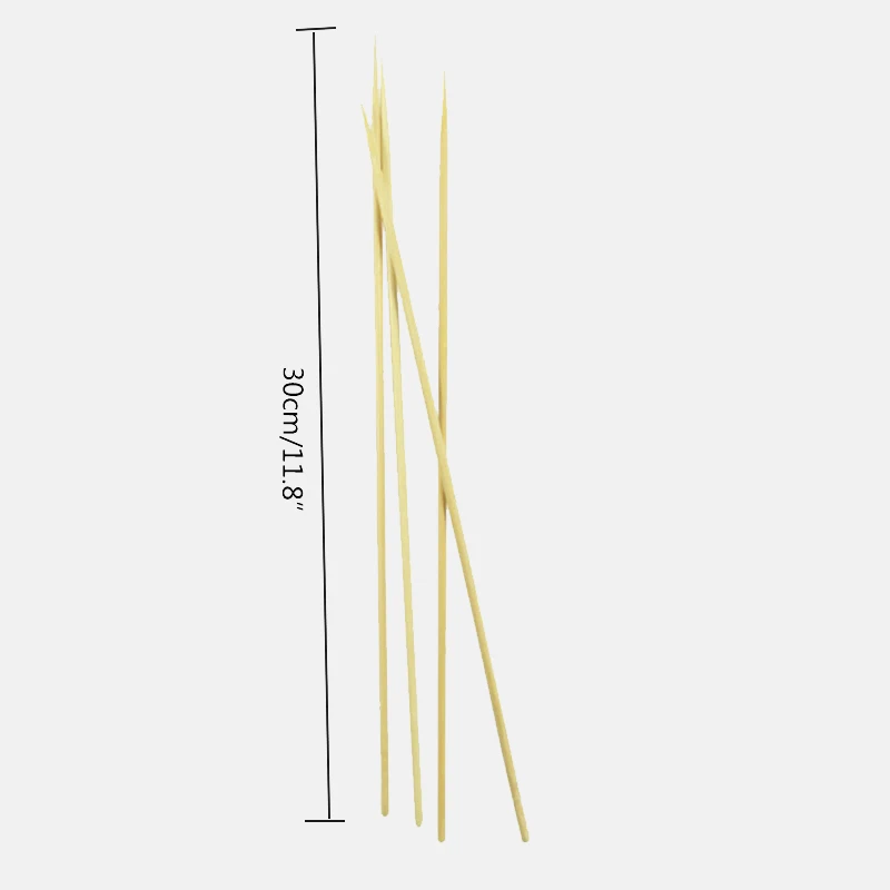 Бамбуковые палочки шампура Торнадо, картофель принадлежности для барбекю инструменты для гриля натурального дерева шашлык кабоб шампуры бамбуковые Brochette 300 мм* 2,5 мм