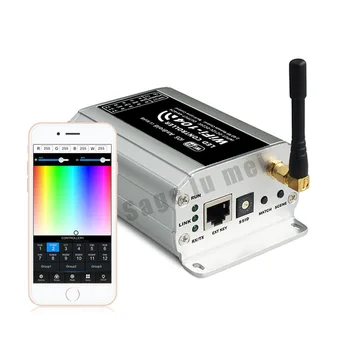 

WiFi-104 LED wifi master RGB IT controller with M12 LED remote 2.4GHz Wi-Fi supports max 12 zones control,WIFI LED Controller