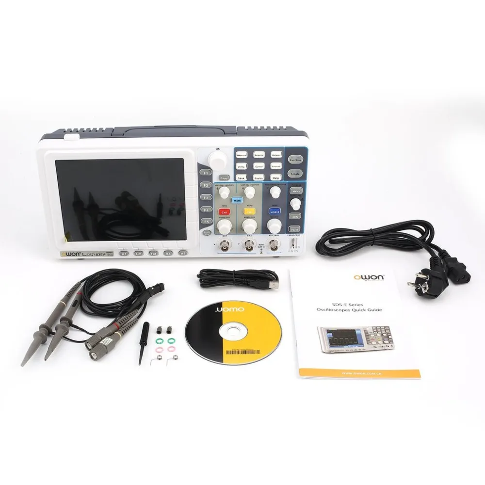 

Digital Storage Oscilloscope 100MHz 2 Channels 1GSa/S 8 inch LCD Record USB Waveform Generator Logic Analyzer Spectrum