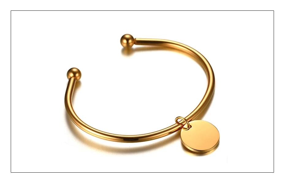 Meaeguet Laser Engrave Charm ID Bangle Personalized Name Bracelet For Women Customized Stainless Steel Bangle Jewelry For Gift (4)