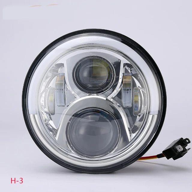 for honda 900 600 led headlight 7'' 75w chrom/ black