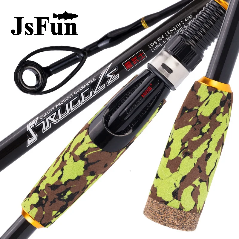 

JSFUN 2.1M/2.4M Ultralight Hard 4Section Telescopic Fishing Rod Spinning/Casting Fishing Tackle Saltwater For Sea Fishing fg2010