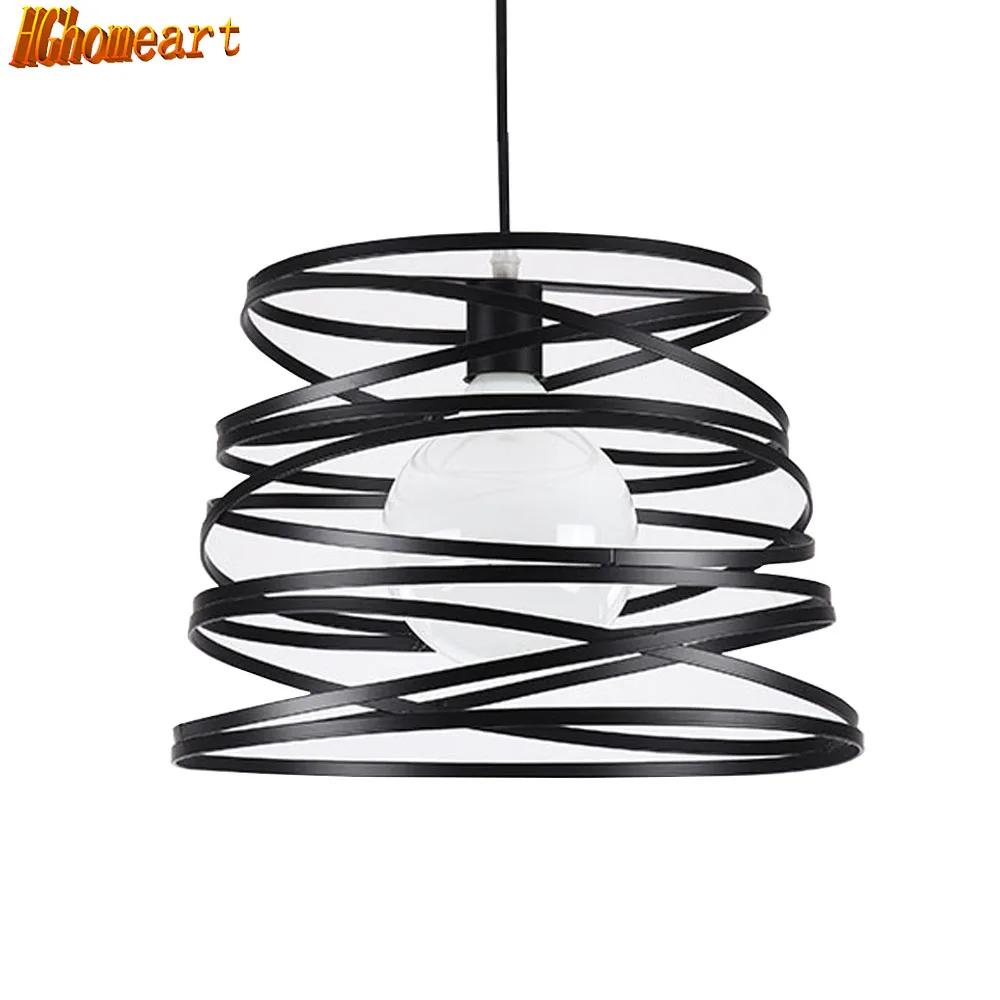 

HGHomeart Indoor Lighting LED Pendant Lights Lustres E Pendentes Lamparas Suspension Iron Lamp 110V/220V Rustic Light Fixtures