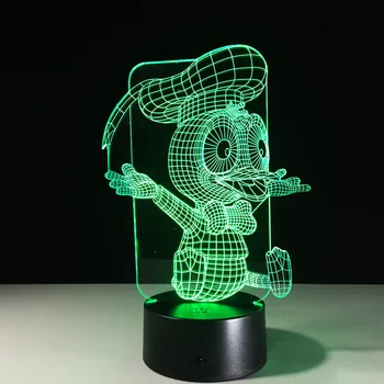 

3D Donald Duck Lamp 7 Color Led Night Lamps for Kids Touch Led USB Table Lampara Lampe Baby Sleeping Nightlight Sensor Led Light