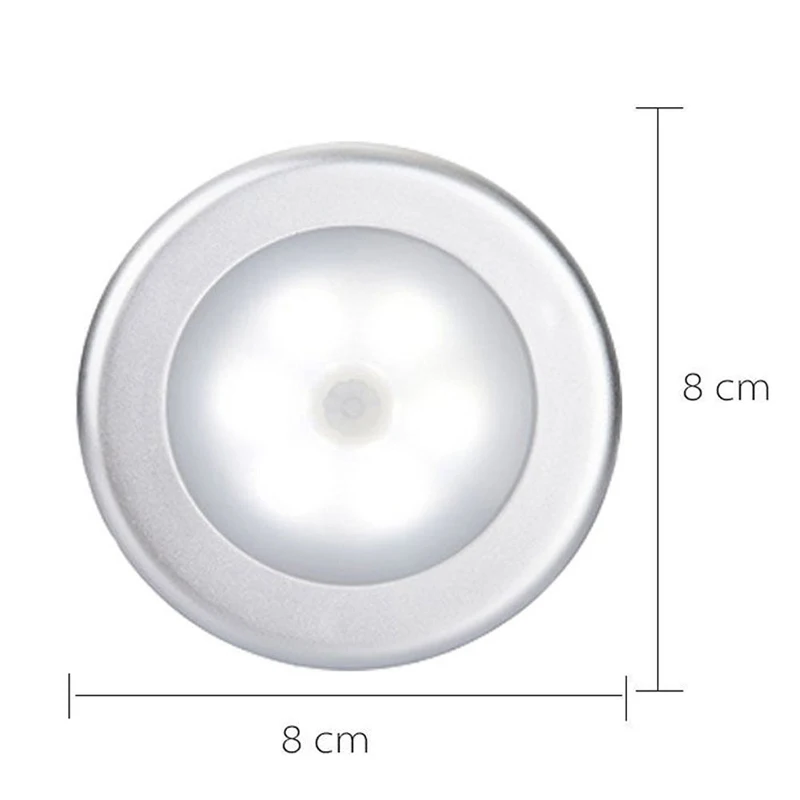 Wireless 6 LED Motion Sensor Night Light Wall Cabinet Wardrobe Drawer Kitchen Bedroom Battery Lamp Home Decoration Lamp Mayitr