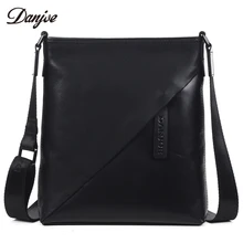 DANJUE Men Bag Trendy Messenger Bags Male Genuine font b Leather b font Shoulder Bag For