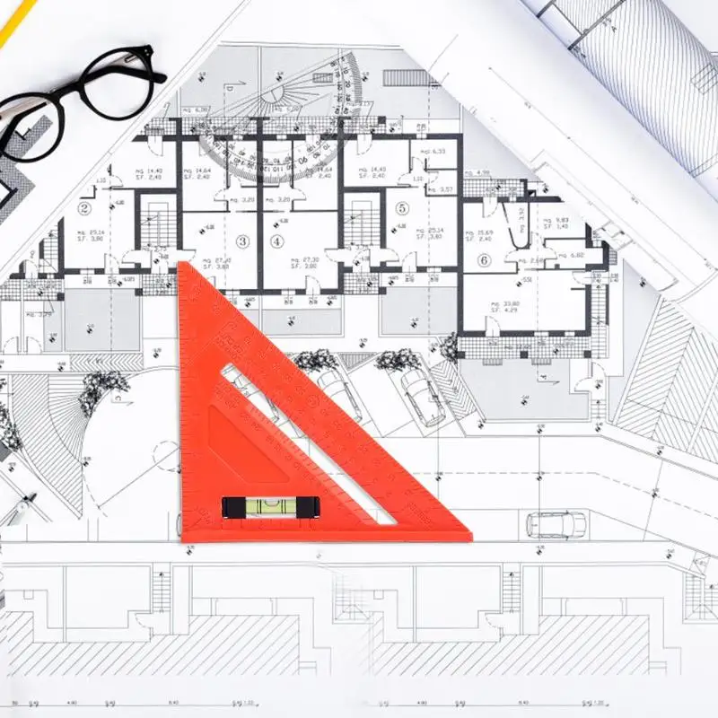 45 градусов угловая линейка многофункциональная треугольная линейка квадратный транспортир метр для плотника деревообрабатывающий измерительный инструмент