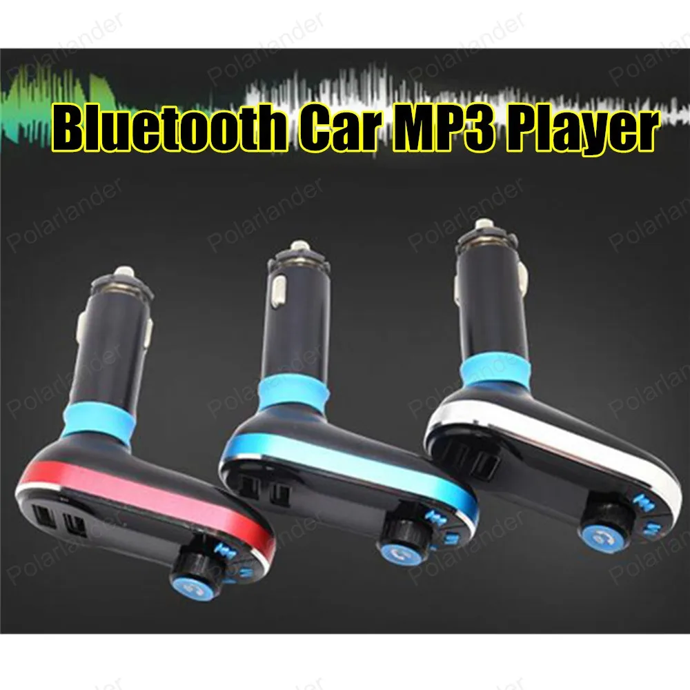 Смартфон BluetoothMP3 плеер Handsfree Car Kit Dual USB Зарядное устройство fm-передатчик громкой связи с микро-SD/TF Card Reader устройство чтения карт