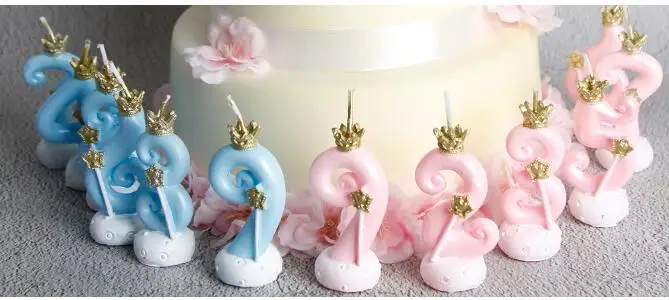 Симпатичные 0-9 формы день рождения номер свечи аксессуары для украшения торта кекса топперы детский душ вечерние принадлежности