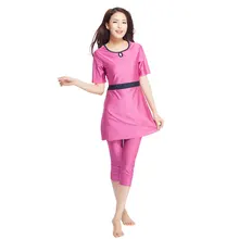 Новые бикини из двух предметов, большие размеры, мусульманские купальные костюмы женские купальники, покрытие, летние скромные пляжные купальные костюмы VKYY1029