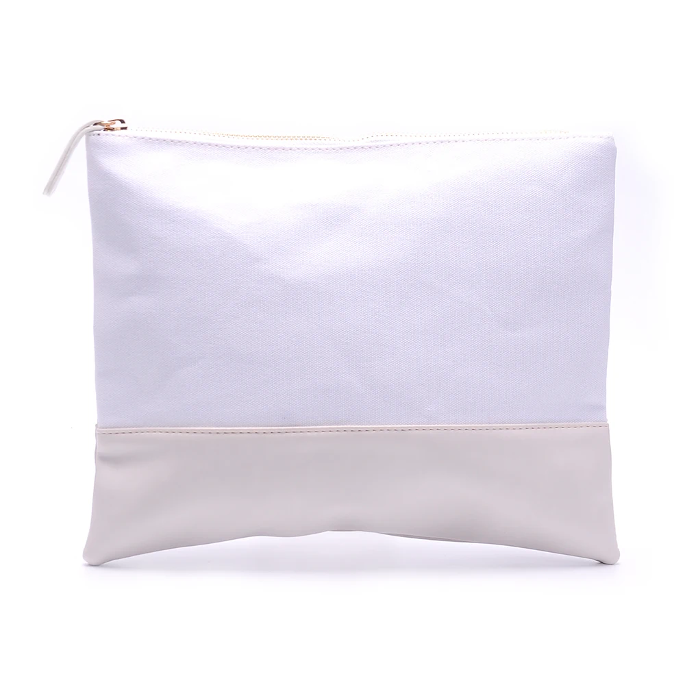 leather bottom cavas clutch (4)