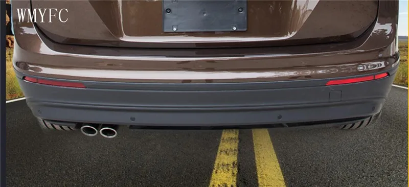 Глушитель выхлопной трубы для vw Volkswagen Tiguan 2017 2018 аксессуары из нержавеющей стали 2