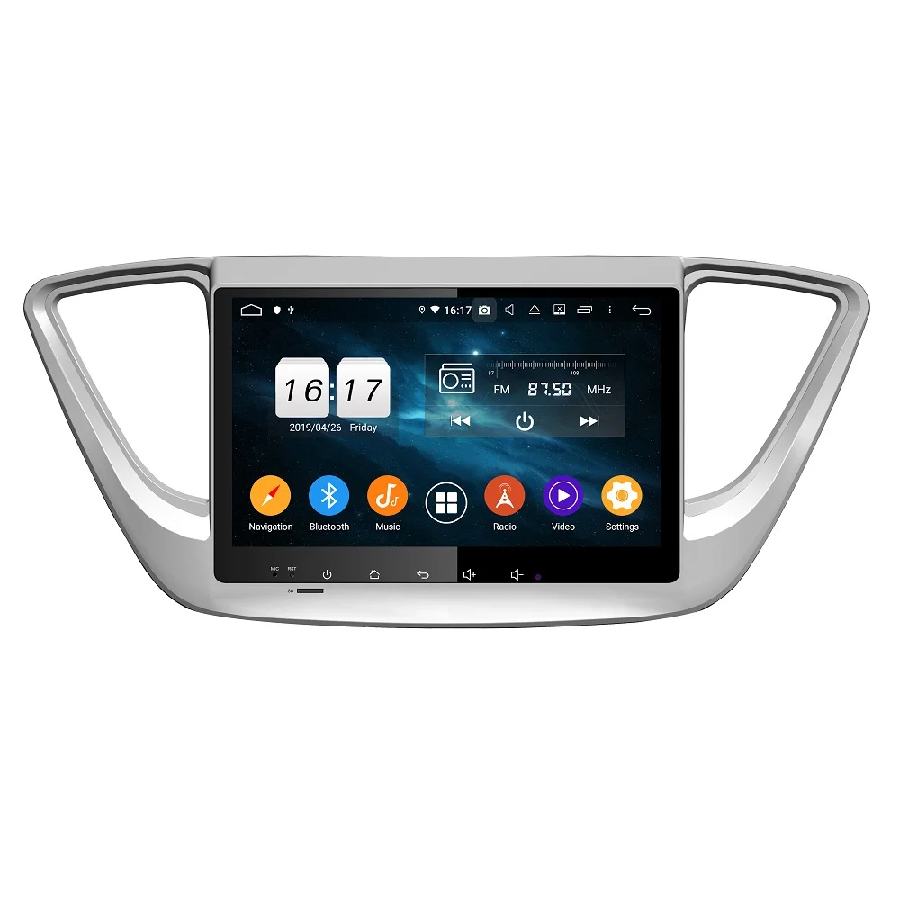 Sale 4GB+64GB PX5 9" Android 9.0 Car DVD Player for Hyundai Verna Accent Solaris 2017 2018 Radio GPS Bluetooth WIFI Mirror-link DVR 2