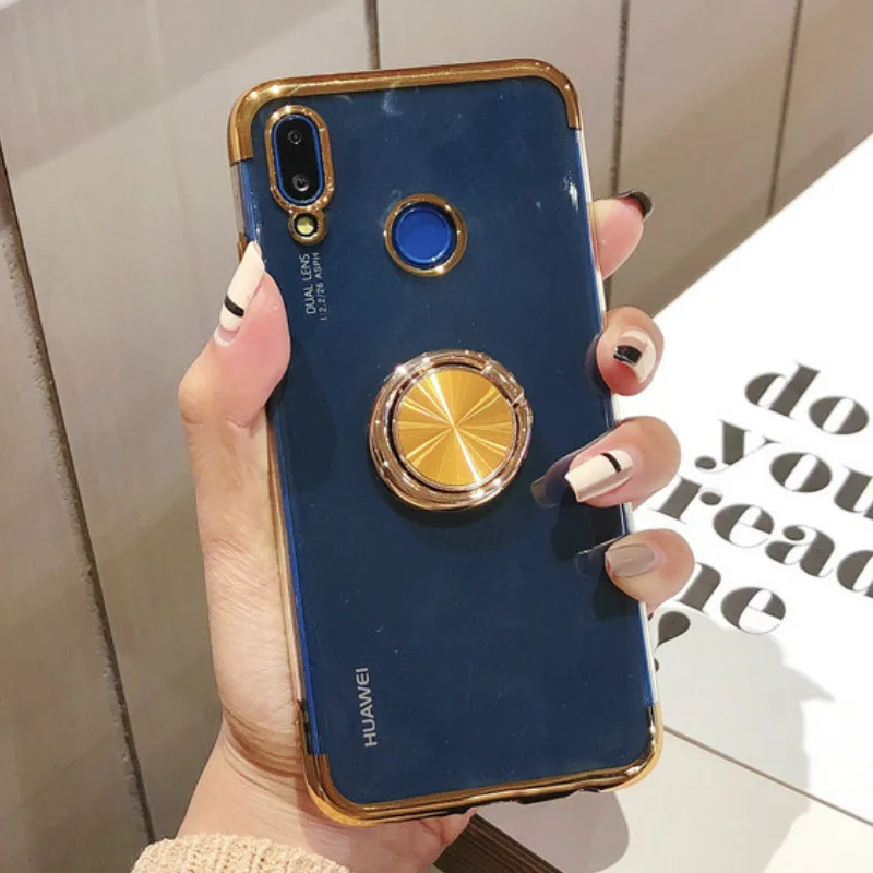 

Magnetic Bracket Finger Plating Case For Huawei Honor 7A 7C 7X 8 8A 8C 8X MAX 9 9i Note 10 Lite Y5 Y6 Y7 Y9 Prime 2018 2019Cover