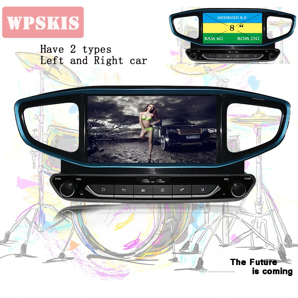 Perfect 4GB+64GB Android 9.0 Car DVD Player Stereo Unit GPS Navigation for HYUNDAI Ioniq Hybrid 2016 2017 2018 Auto Multimedia Head unit 3