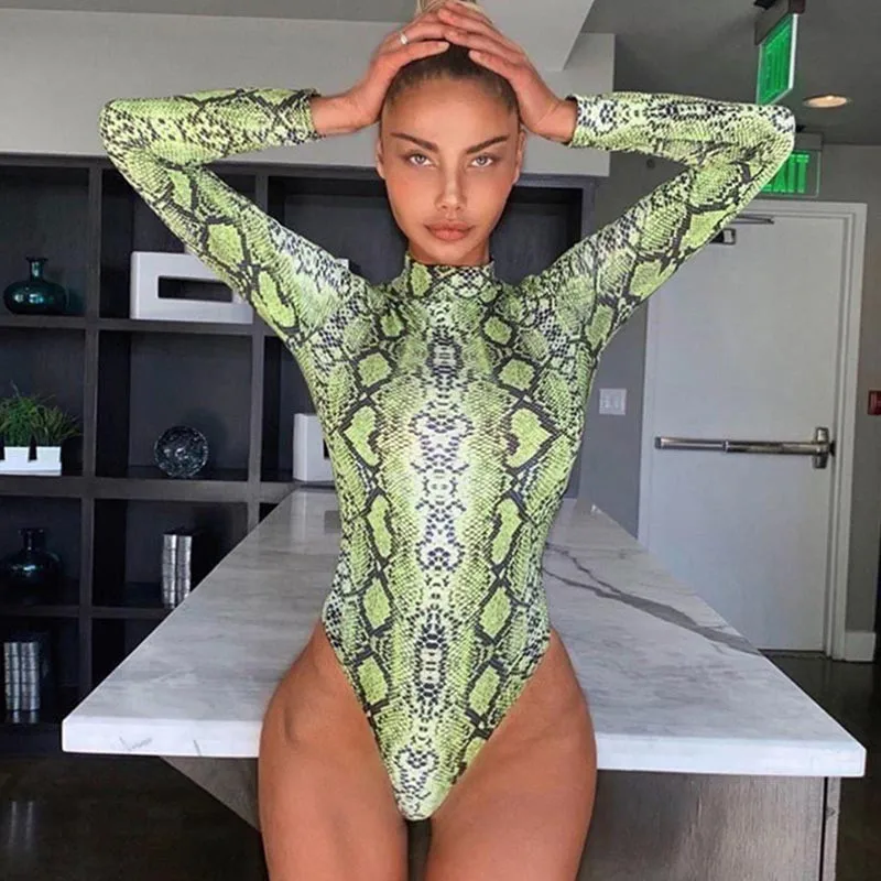 green snake skin bodysuit01