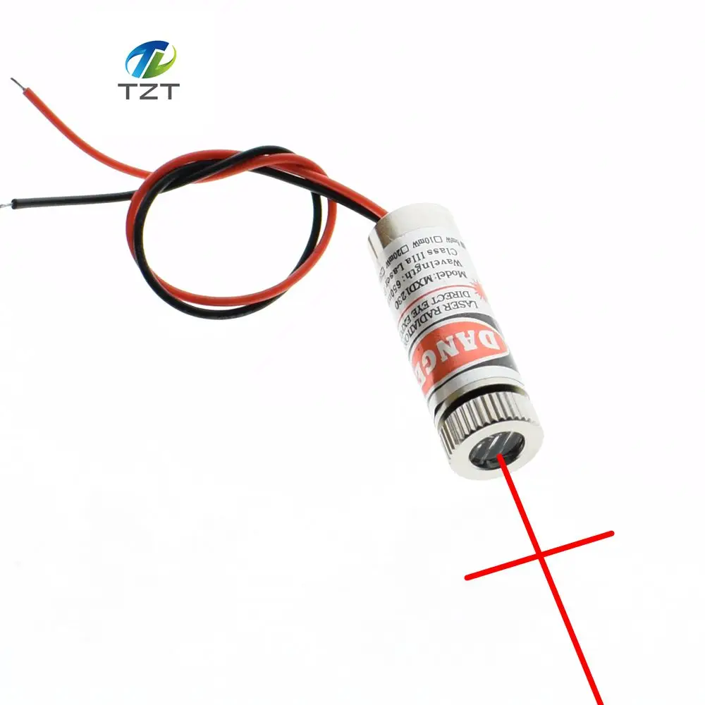 

1PCS Head Glass Lens Focusable Industrial Class 650nm 5mW Cross Red Laser Line Module Hot Sale