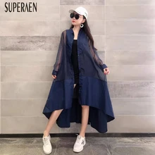 SuperAen, новинка, летние женские рубашки в Корейском стиле, повседневные женские блузки, модная женская одежда, размер Pluz
