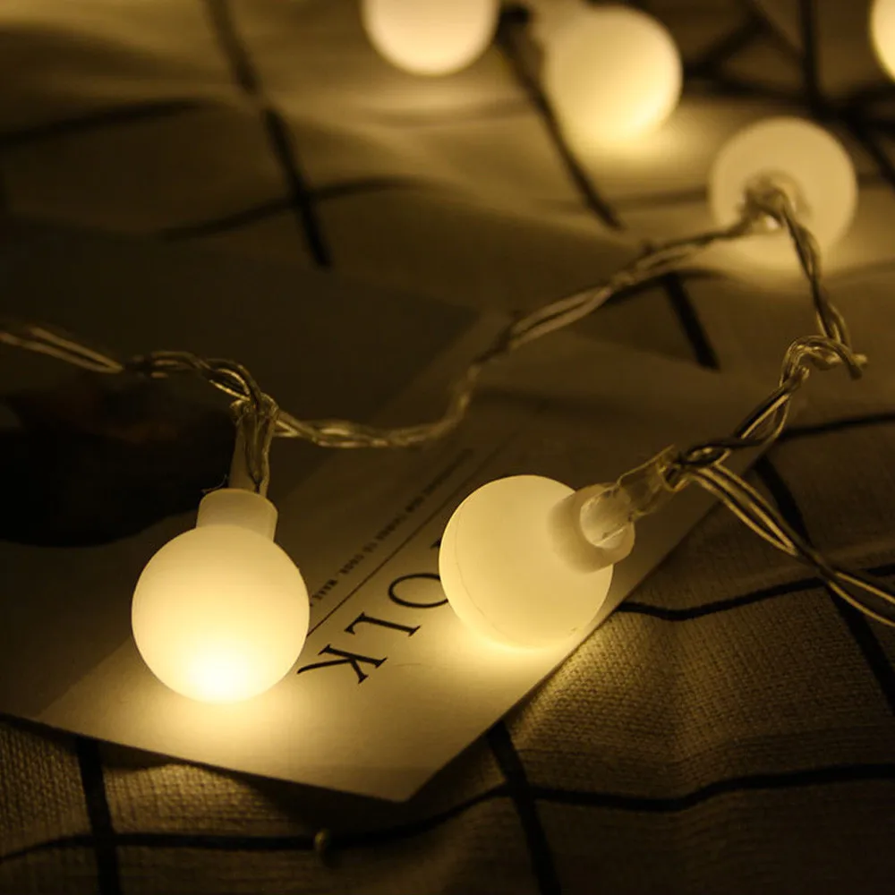 

20PCS Fairy String Light always glowing Ball Shaped Curtain Lamp Party Wedding Outdoor Decor 2018 Fairy String Light Christmas