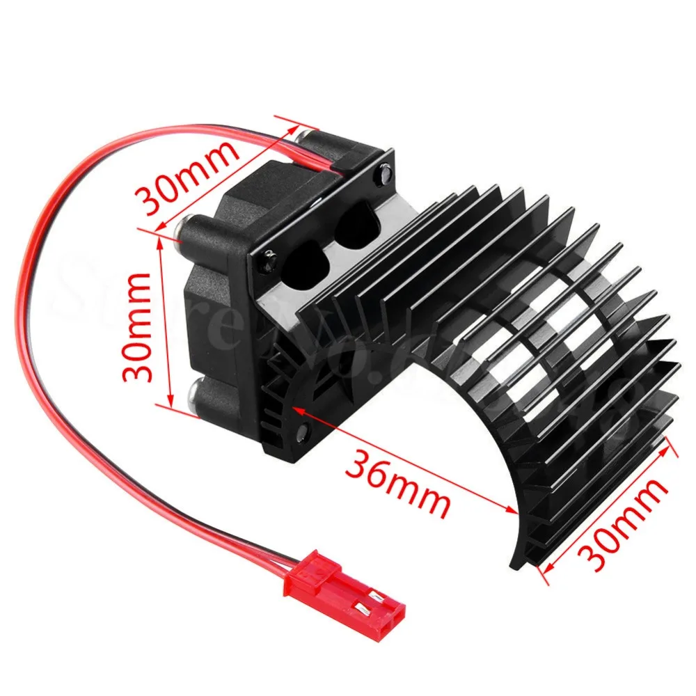 Alum Rs540 540 Motors Heat Sink + Fan Cooling 550 Brush For Rc Electric