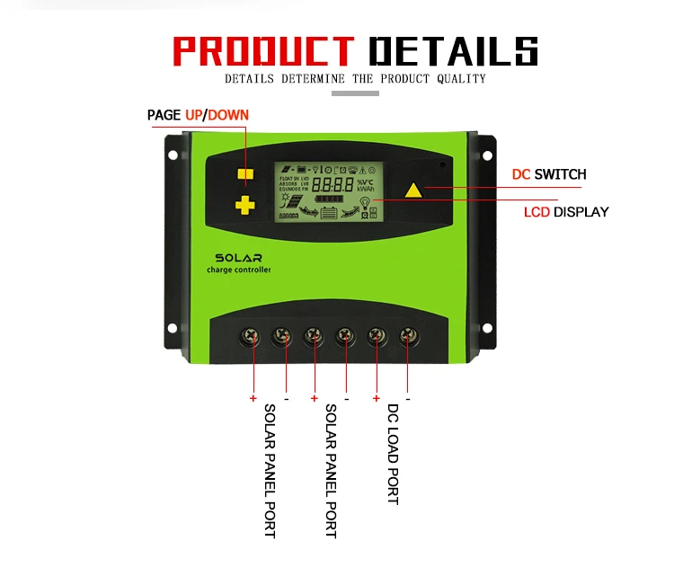 Горячая Акция! 12V 24V 60A 50A PWM солнечный PV контроллер с ЖК-солнечной панелью регулятор заряда батареи