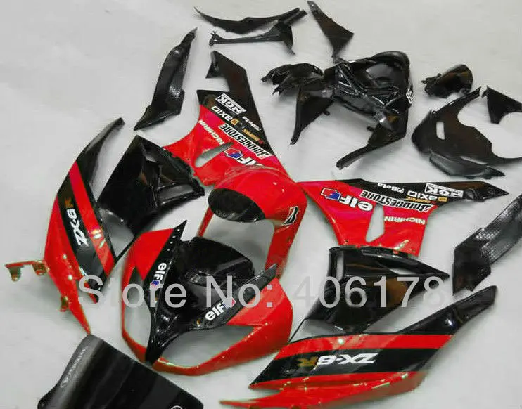 Ninja ZX6R 09 10 11 12 набор обтекателей для Ninja ZX-6R 2009-2012 ZX 6R Обтекатели мотоциклов(литье под давлением