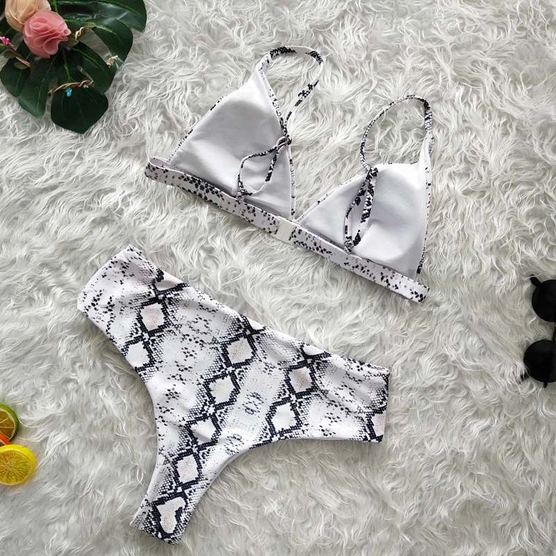 Women Swimsuit 2019 Sexy High Waist Bikini Push-Up Padded Bra Beach Swimwears Enchanting Swimsuits Leopard Print Biquini 3630