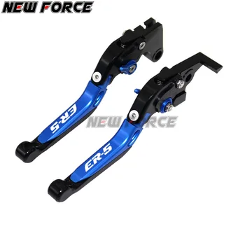 

8 Colors With Logo(ER-5) Orange&Titanium CNC Folding&Extending Motorcycle Brake Clutch Lever For Kawasaki ER-5 ER5 2004-2005