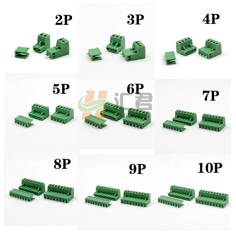 

5PCS/LOT YT494B Straight-Pin Pluggable Terminal Block 2EDG5.08 Connector 300V 10A 2/3/4/5/6/7/8/9/10P Free Shipping