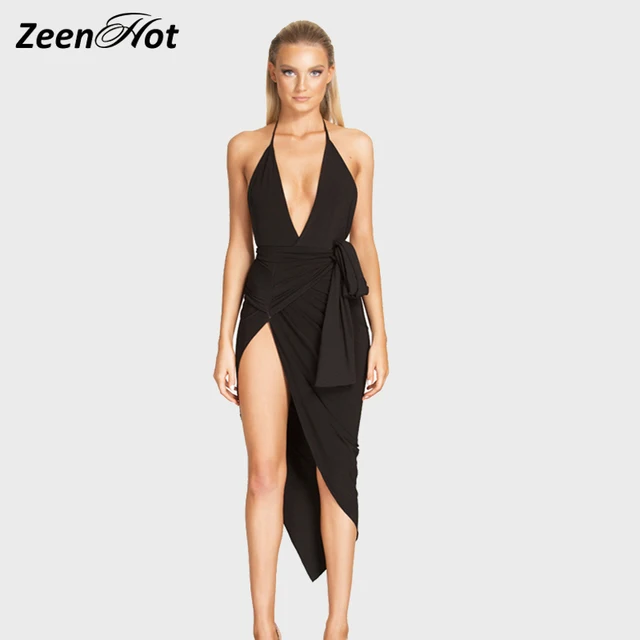 Slit Neck Dress