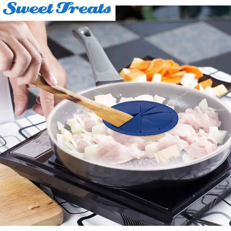 

Sweettreats Silicone Splatter Screen Baking Mixing Bowl Guard Covers Pots, Shields From Splatter Sprays, Avoids Spill