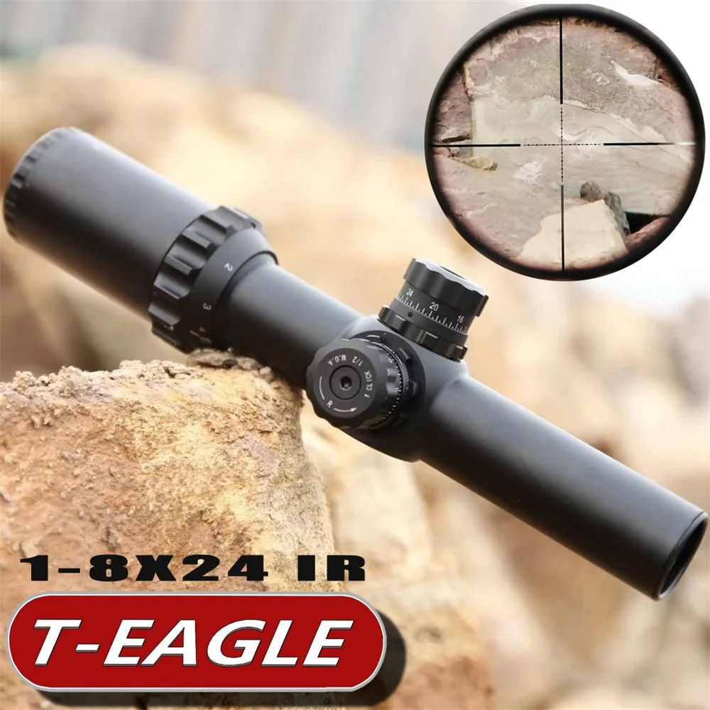 T-Eagle 1-8x24 IR тактический прицел AirRifle sniper охотничья Оптика прицел для стрельбы и на открытом воздухе электро