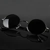2017 défilé de mode style lunettes réel Polarisées lunettes de soleil vintage lunettes de soleil ronde lunettes de soleil UV400 lentille Noire ► Photo 2/6