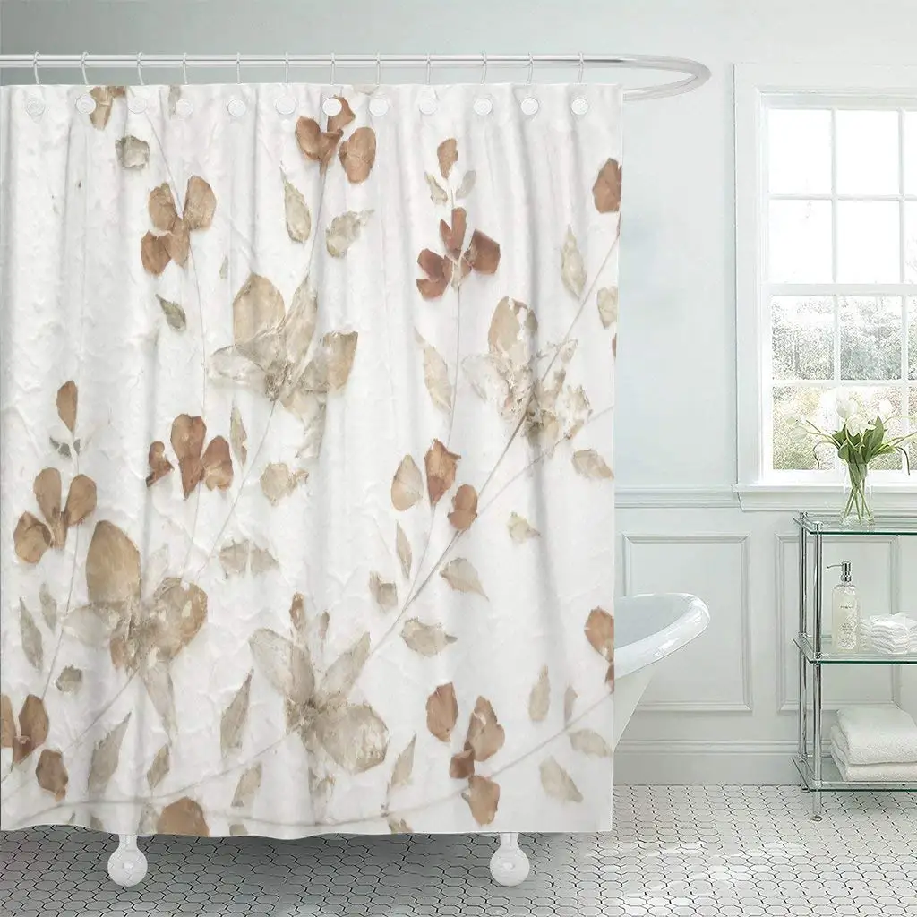 Shower Curtain with Hooks Brown Aged Closeup Tan Ancient Antique Burnt