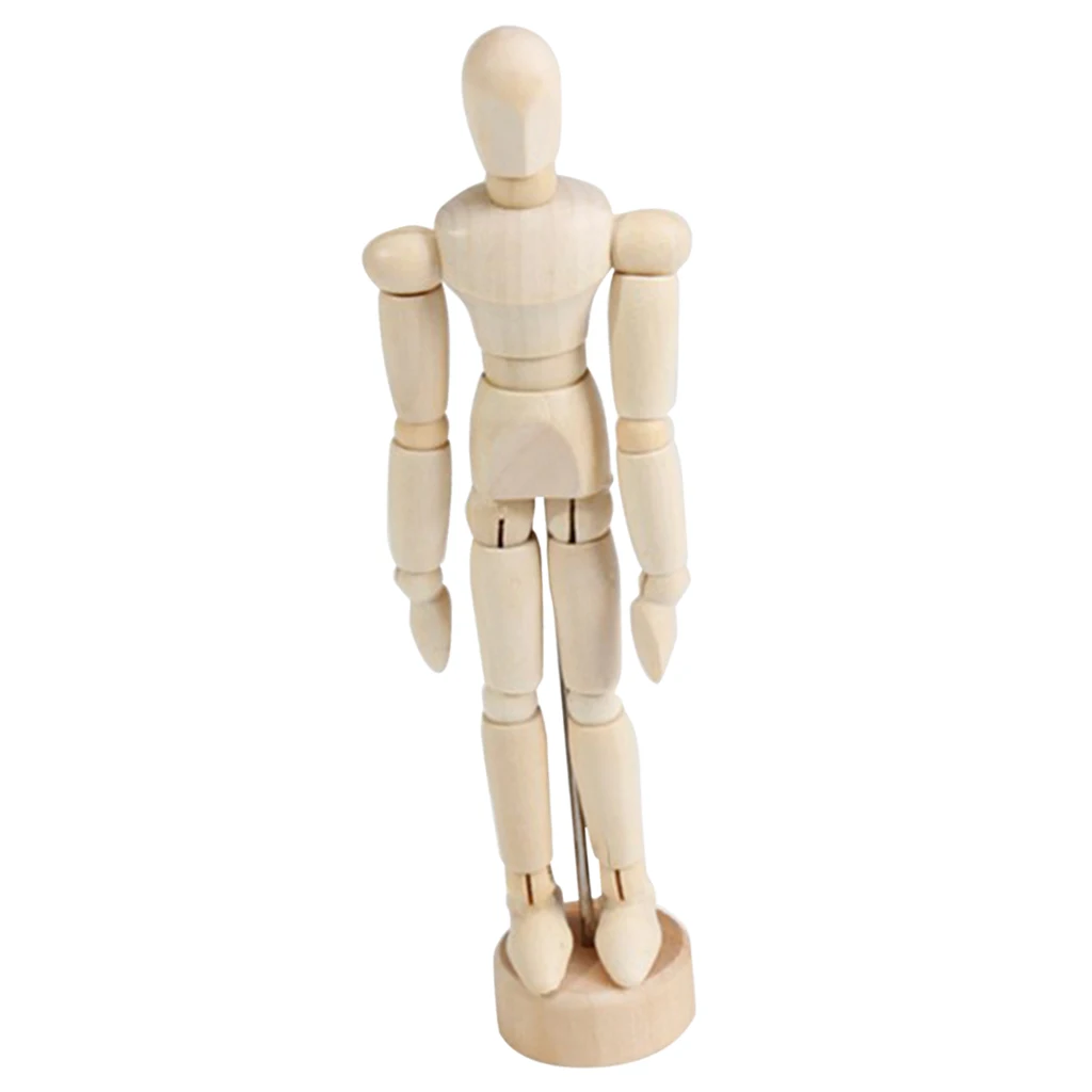 Wood Human Body Model Jointed Articulated Wooden Sculpture Mannequin 8inch Wooden Sectioned Posable Human Figure
