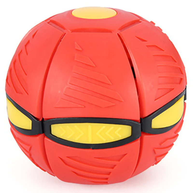 Flat Deformation Ball Flying Saucer Shape Toy Outdoor Bouncing Ball Rebound Bouncing Ball Outdoor Toy - Цвет: Red