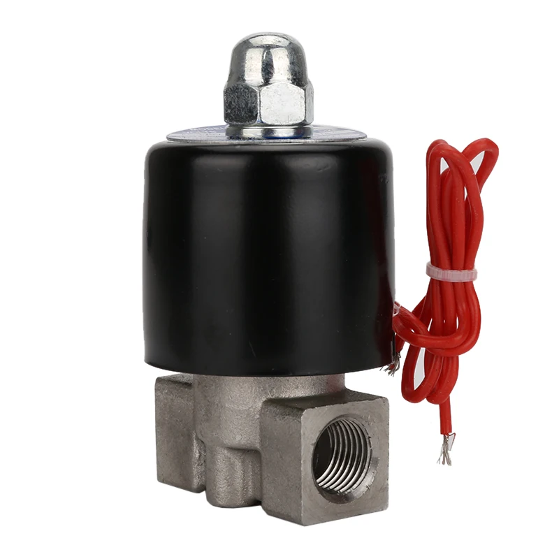 1/4"-2" 304 Stainless Steel Solenoid Valve Air Water Normally Open DC24V AC220V 