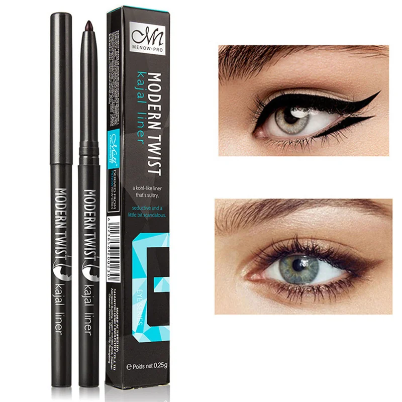 Черный и коричневый автоматический карандаш для глаз водостойкий долговечный Быстросохнущий подводка для глаз Женская подводка для макияжа