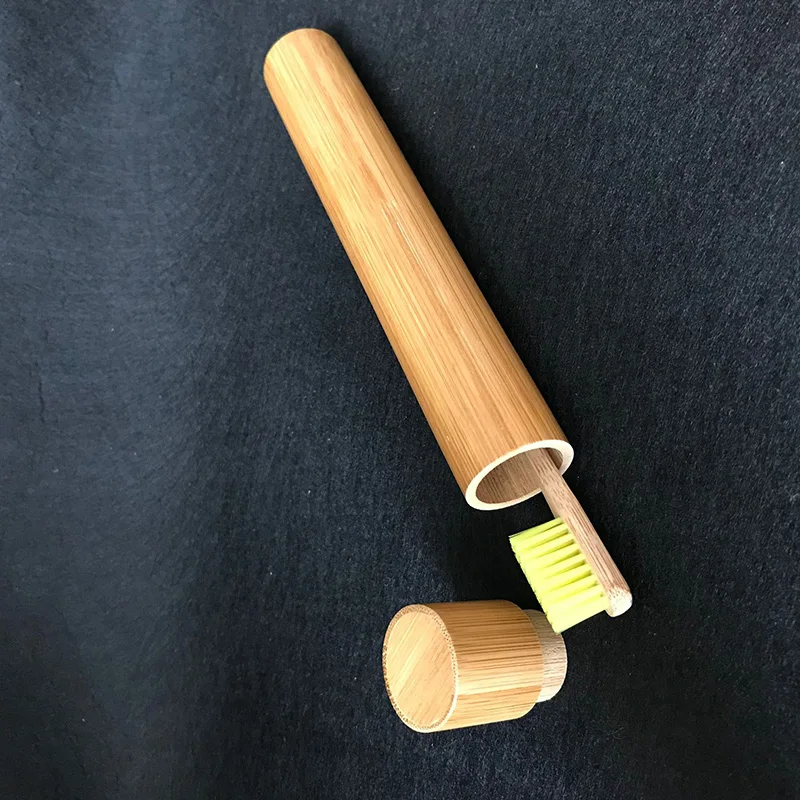 Bamboo Tube For Toothbrush Travel Case Portable | Дом и сад
