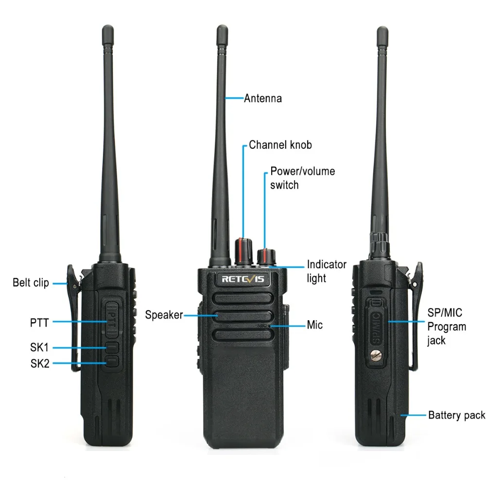 Powerful 10W Walkie Talkie Retevis RT29 UHF (or VHF) VOX Scrambler Professional Two-Way Radio Station (IP67 Waterproof optional) Powerful 10W Walkie Talkie Retevis RT29 UHF (or VHF) VOX Scrambler Professional Two-Way Radio Station (IP67 Waterproof optional)