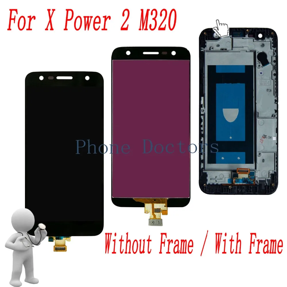 

5.5'' Full LCD DIsplay + Touch Screen Digitizer Assembly With Frame For LG X Power 2 M320 M320G M320F M320N ; Black ;New