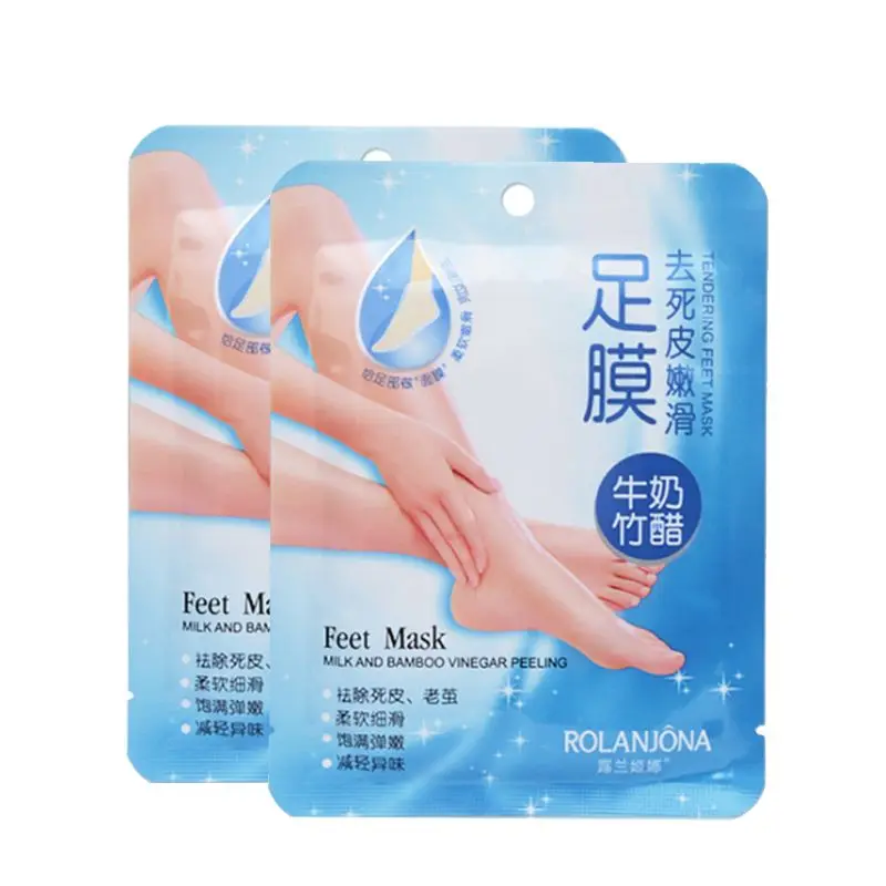 

Milk Bamboo Vinegar Exfoliating Feet Peel Mask Soft Touch Callus Dead Skin Remover Whiten Moisturize Nourishing Skin Care T77