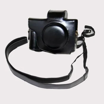 

camera bag PU leather case cover for Canon PowerShot G5 x g5x protective cover with shoulder strap