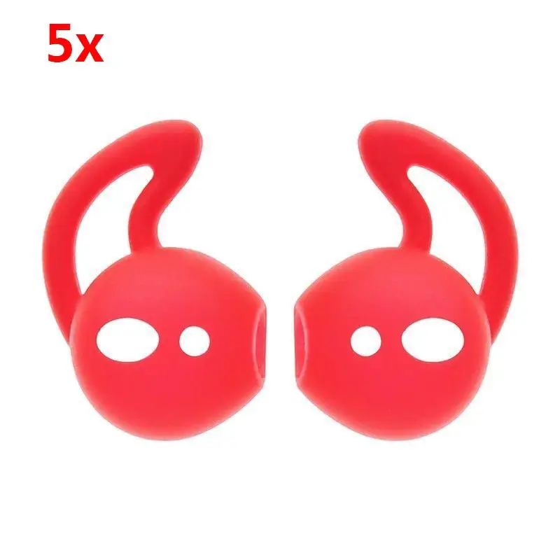 HobbyLane 1 пара ушной крючок для наушников гарнитура крышка держатель для Apple AirPods спортивные аксессуары d15 - Цвет: Red