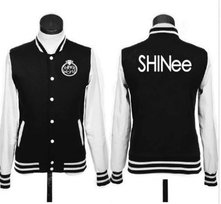 2017 альбом shinee kpop унисекс Осенняя бархатная куртка бейсбольная рубашка с длинными