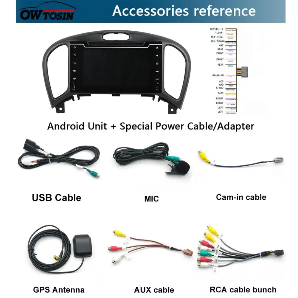 Perfect 7"IPS 1920*1080 8Core 4G RAM+64G ROM Android 9.0 Car DVD Player For Nissan Juke 2004 2005 2006-2016 DSP Radio GPS Parrot BT Adas 5