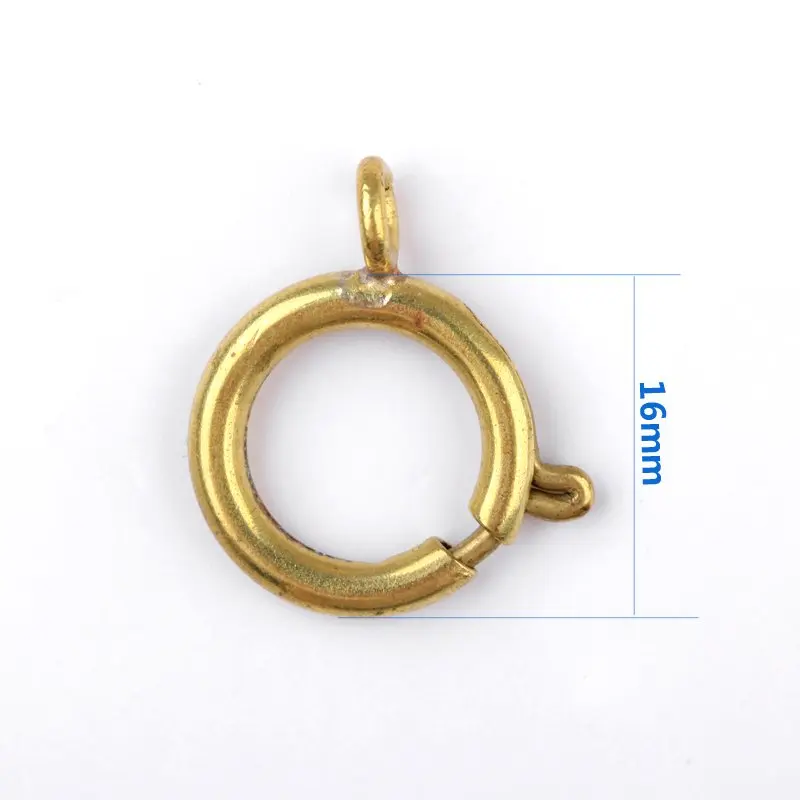 

Brass Spring Ring Clasp jewelry findings shipping free mang color can be plated SR-16mm/1000pcs