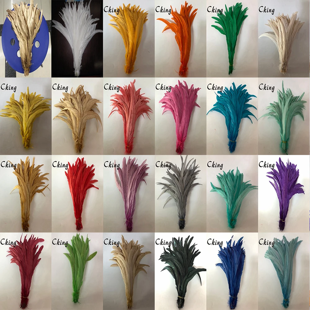 

wholesale 100pcs/lot Golden rooster coque tails feathers 30-35cm for Decoration Crafts Christma Diy chicken Pheasant Feather