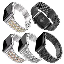 100 шт. Нержавеющая сталь 7 Points, ремешок для наручных часов для Apple Watch, версии 4/3/2/1 38 мм 42 мм наручных часов Iwatch, ремешок черный, Серебристый Цвет Бабочка застежка браслета