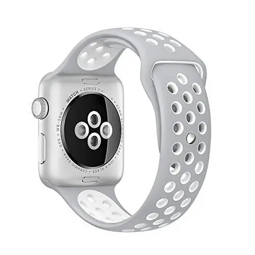 NK6 Sport Silicone Watchband  Breathable hole  Replacement Strap for Apple watch series 1 and series 2 strap 38/42mm bracelet